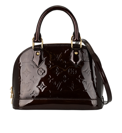 Alma BB, £850, Handbags, Burgundy, Patent Leather, Front view